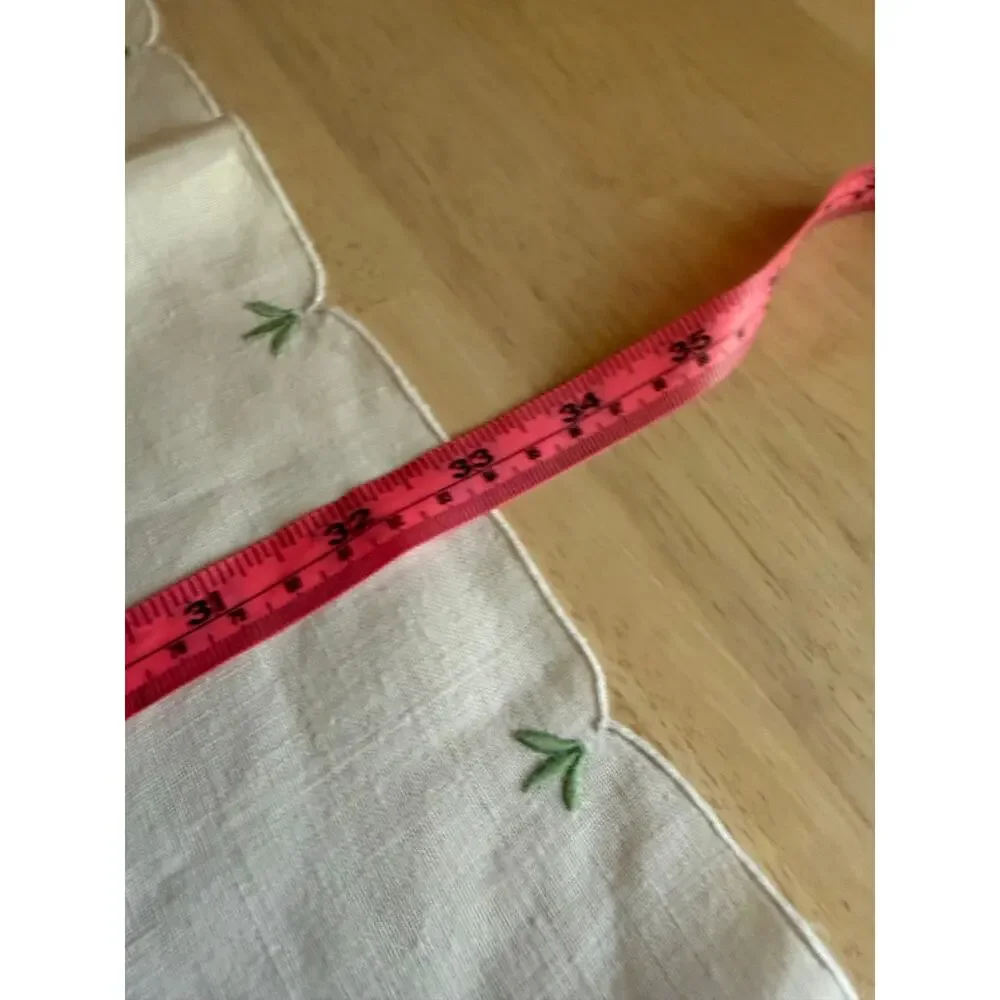 Vintage Pastel Applique Balloon Linen Tablecloth Card Table Topper 34